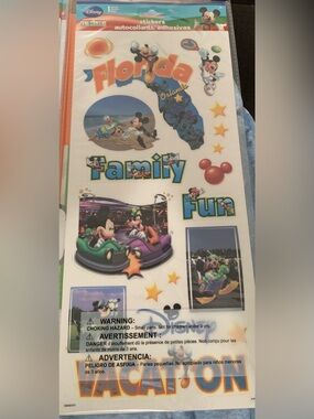 Disney multicolor Florida Family Fun sticker sheet